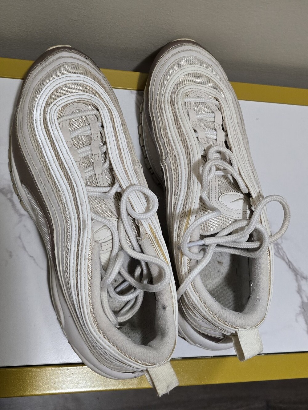 Nike Cream/White Youth Sneakers with Subtle Texture